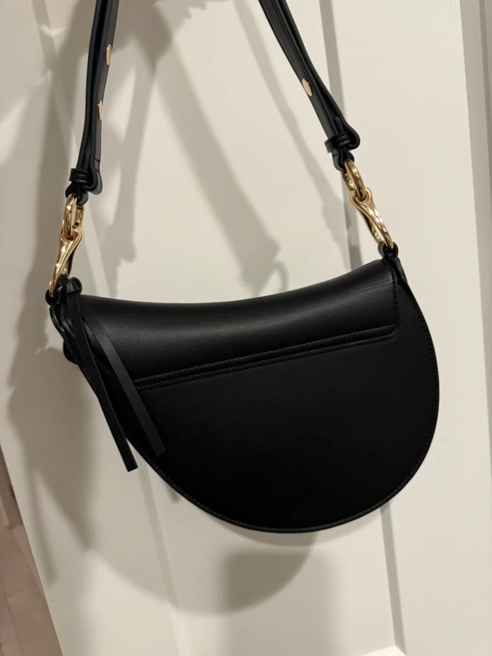JW PEI Black Crescent Shoulder Bag with Gold Hardware - Picture 3 of 4